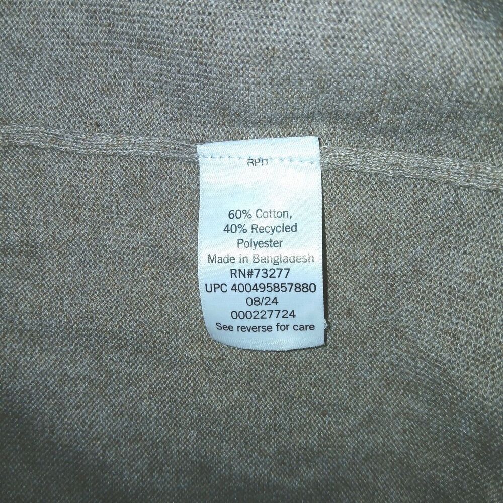 NWT SONOMA Mens L Polo Preppy Golf Short Sleeve Pullover Lightweight Sweater Tan - Picture 5 of 6